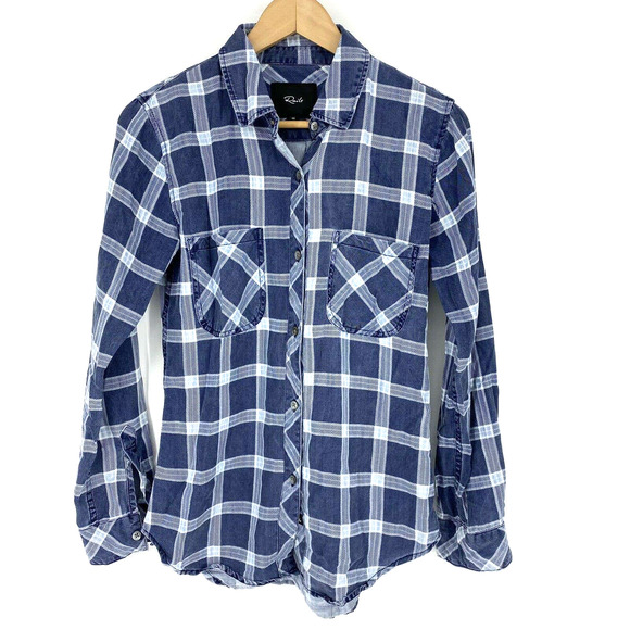 Rails Tops - Rails Carter Shirt Top Plaid Chambray